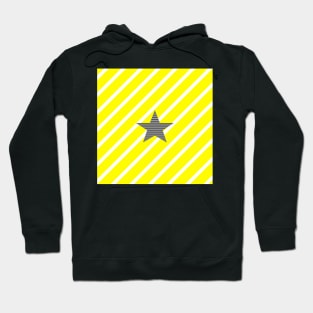 Star - Abstract geometric pattern - yellow and white. Hoodie